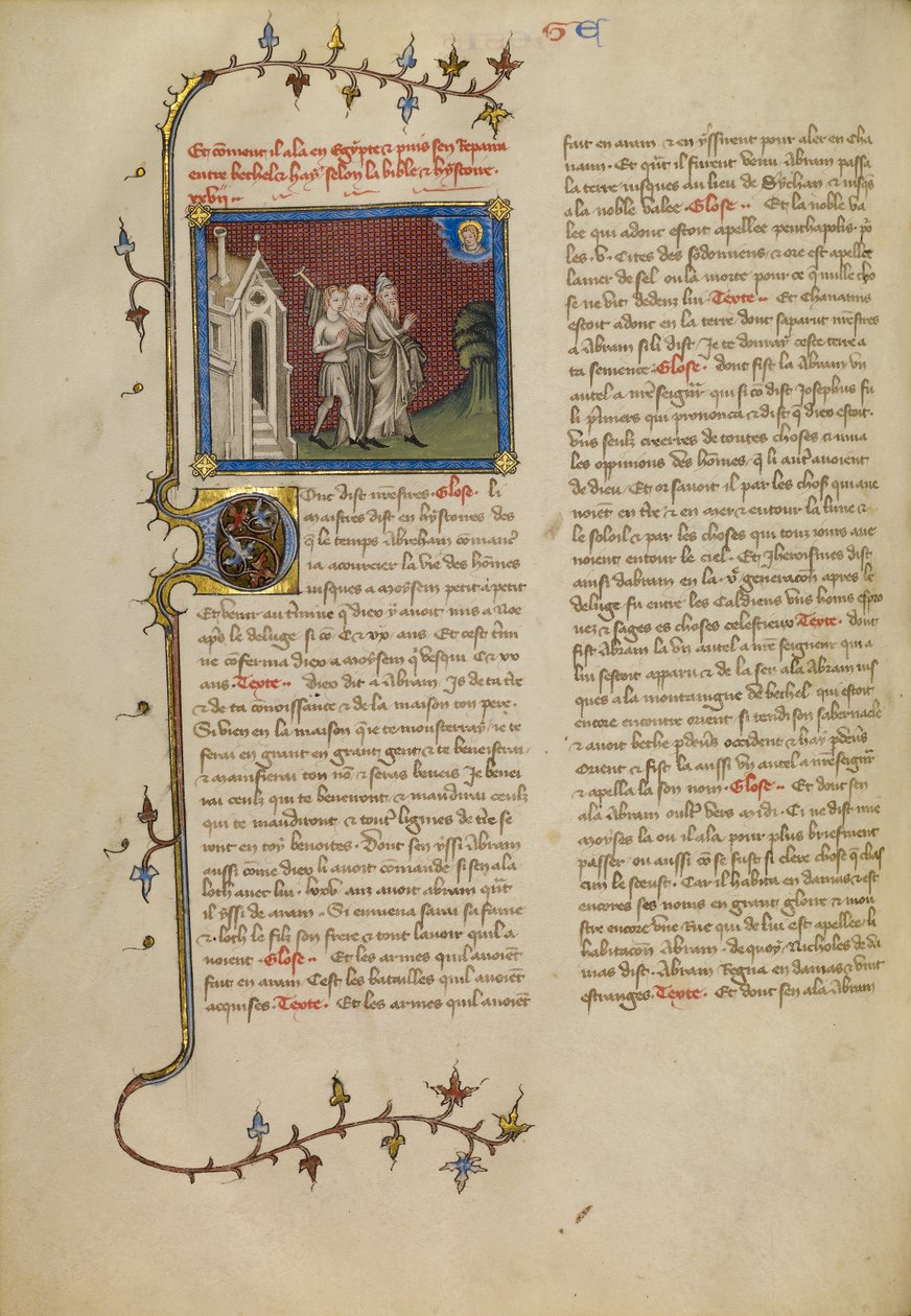 Abraham, Sarah et Lot - Master of Jean de Mandeville