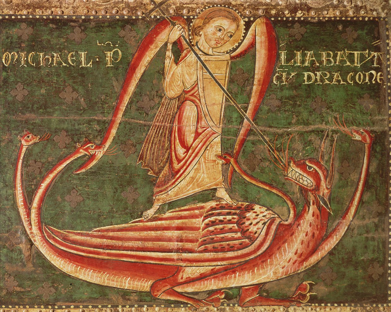 Saint Michel combattant le Dragon - Master of Llussà