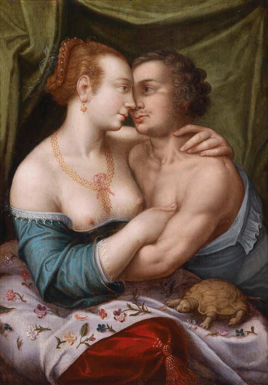Couple élégant amoureux, vers 1600 - Master of Prague