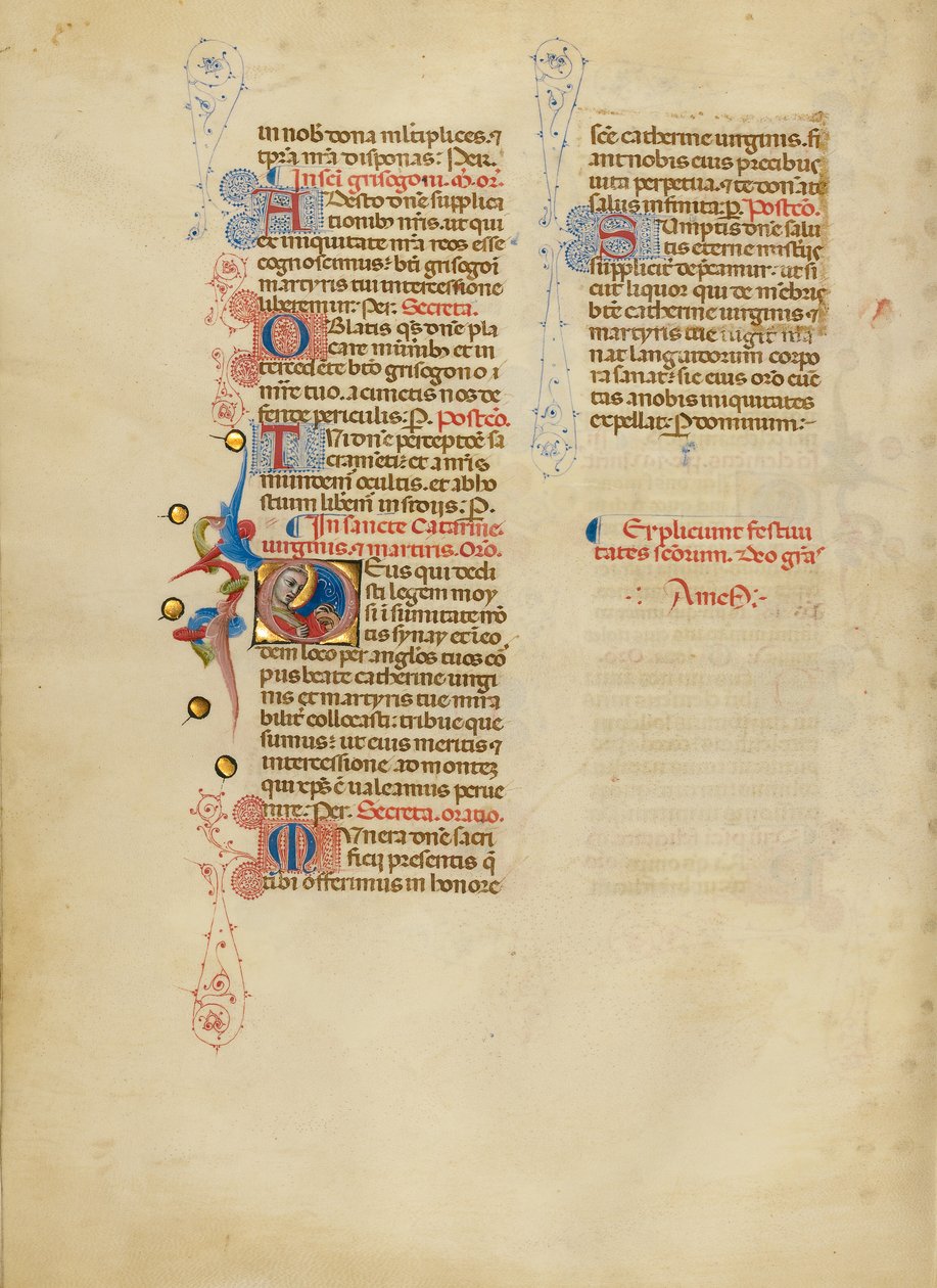 Initiale D : Sainte Catherine - Master of the Brussels Initials