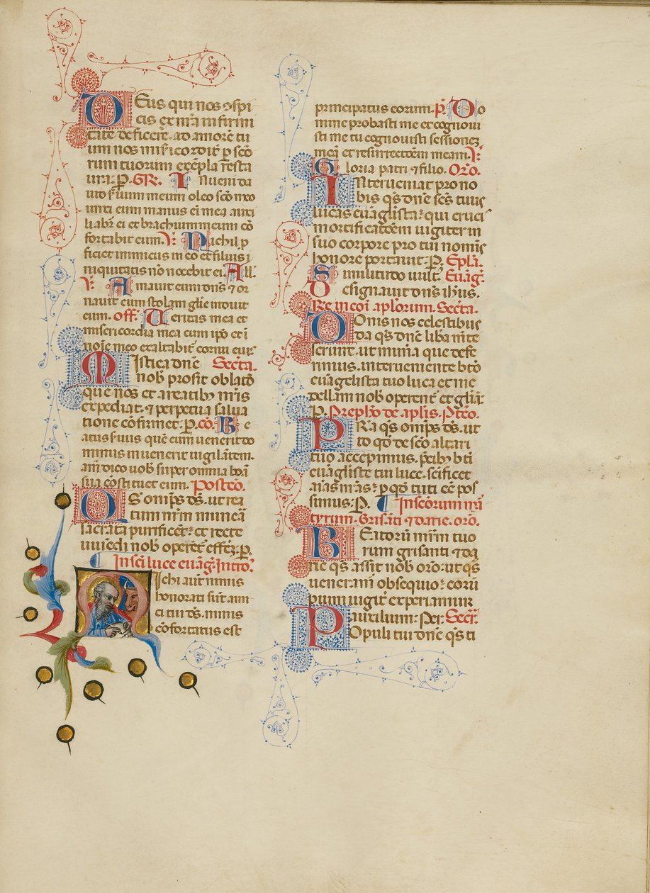 Initiale M : Saint Luc - Master of the Brussels Initials
