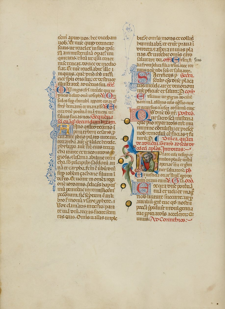 Initiale R : Saint Pierre - Master of the Brussels Initials