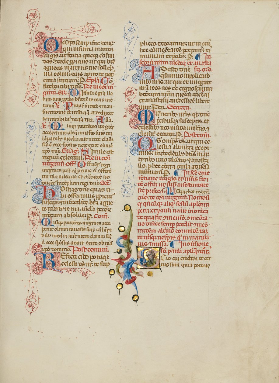 Initiale S : Saint Paul - Master of the Brussels Initials