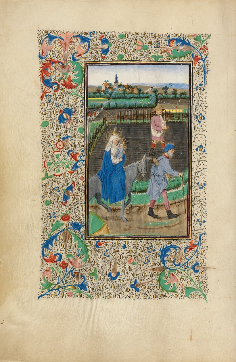 La fuite en Égypte - Master of the Llangattock Hours