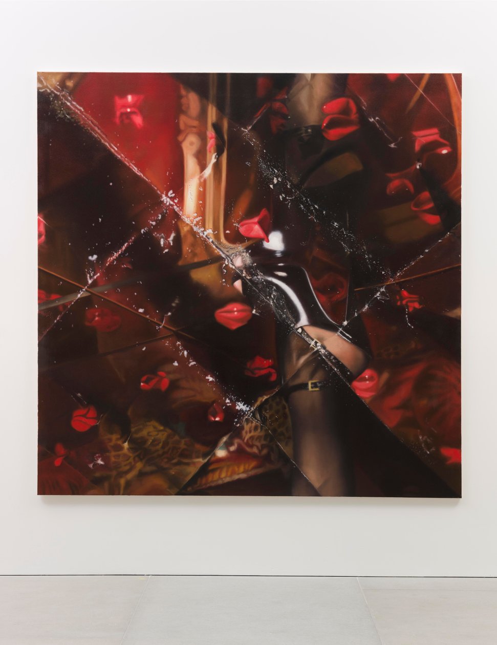 Jarretière noire, 2012 (huile sur toile) - Mat Collishaw