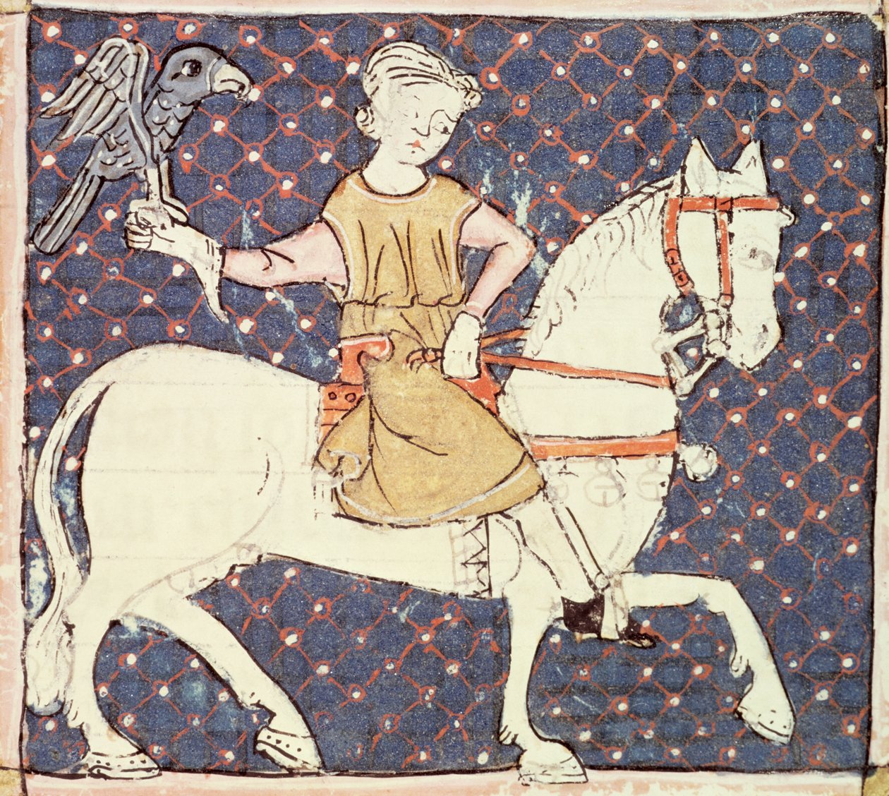 Fol.58v Mai : Fauconnerie - Matfre Ermengaut