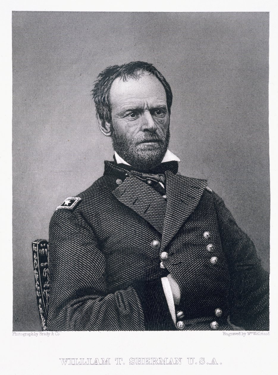 Général William Tecumseh Sherman, gravé d