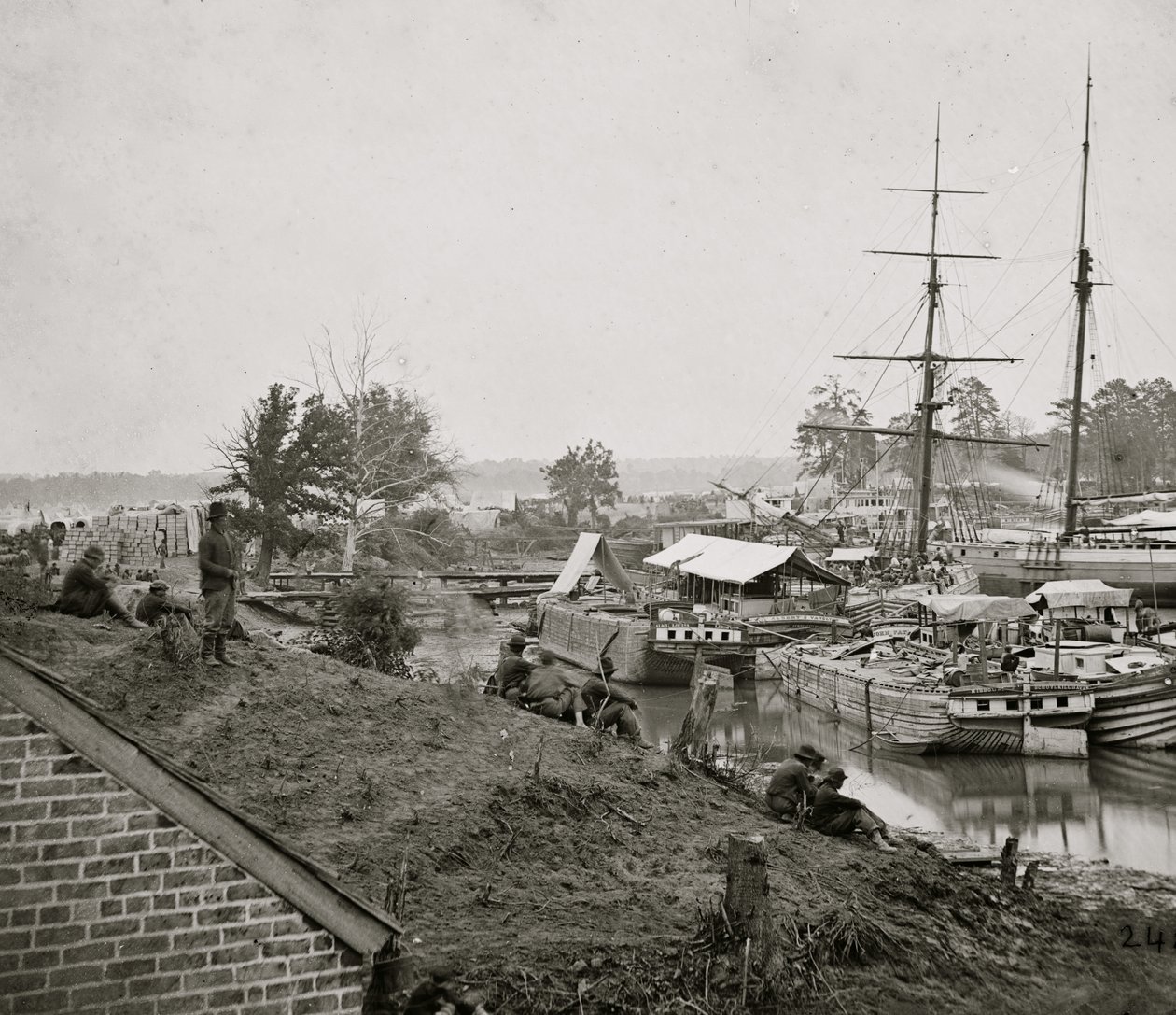 White House Landing sur le Pamunkey, 1862 - Mathew B. Brady