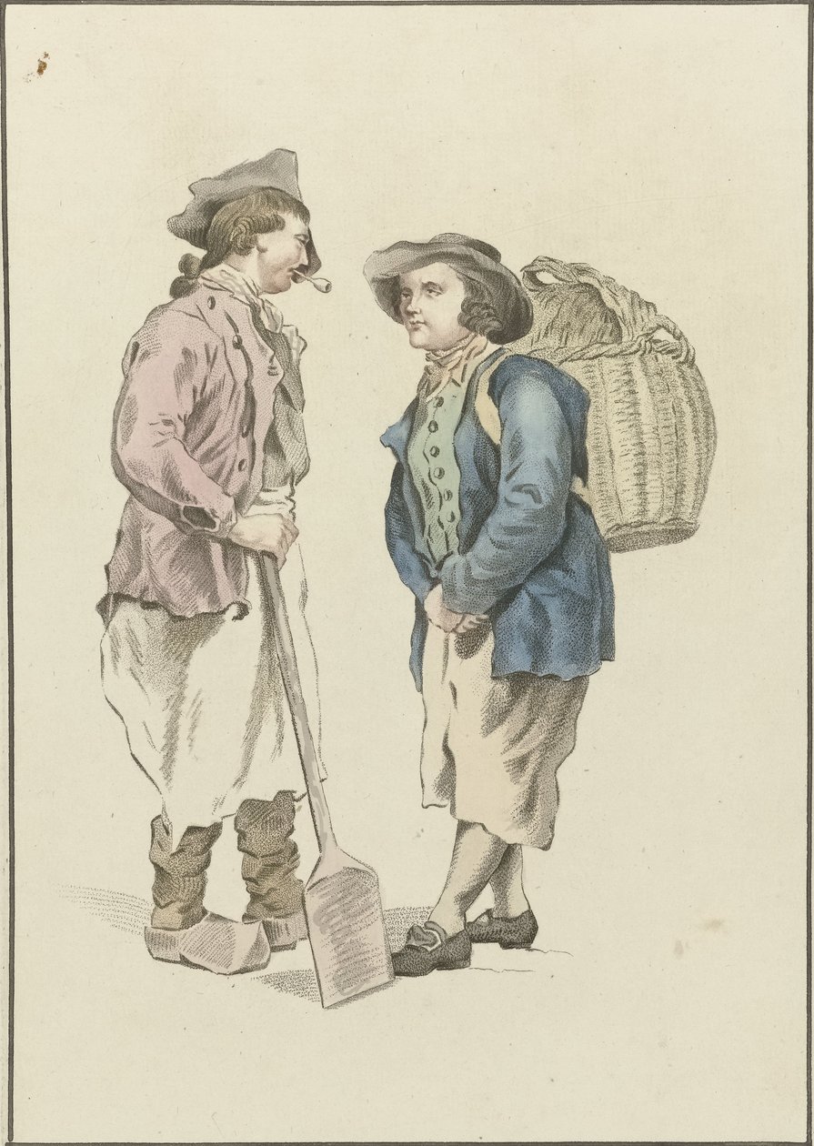 Deux paysans en conversation - Mathias de Sallieth