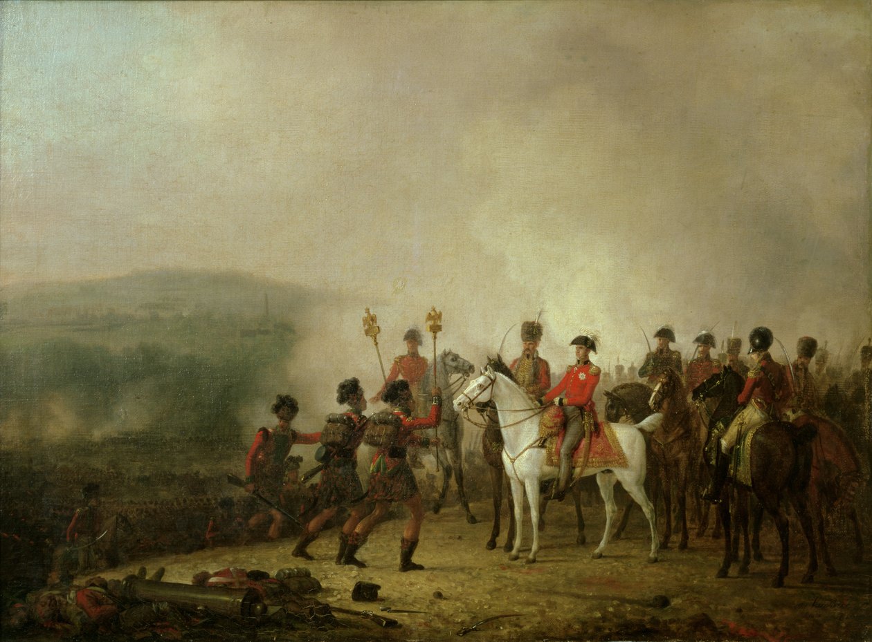 Les aigles pris à Waterloo retournés à Wellington, 18 juin 1815 - Mathieu Ignace van Bree