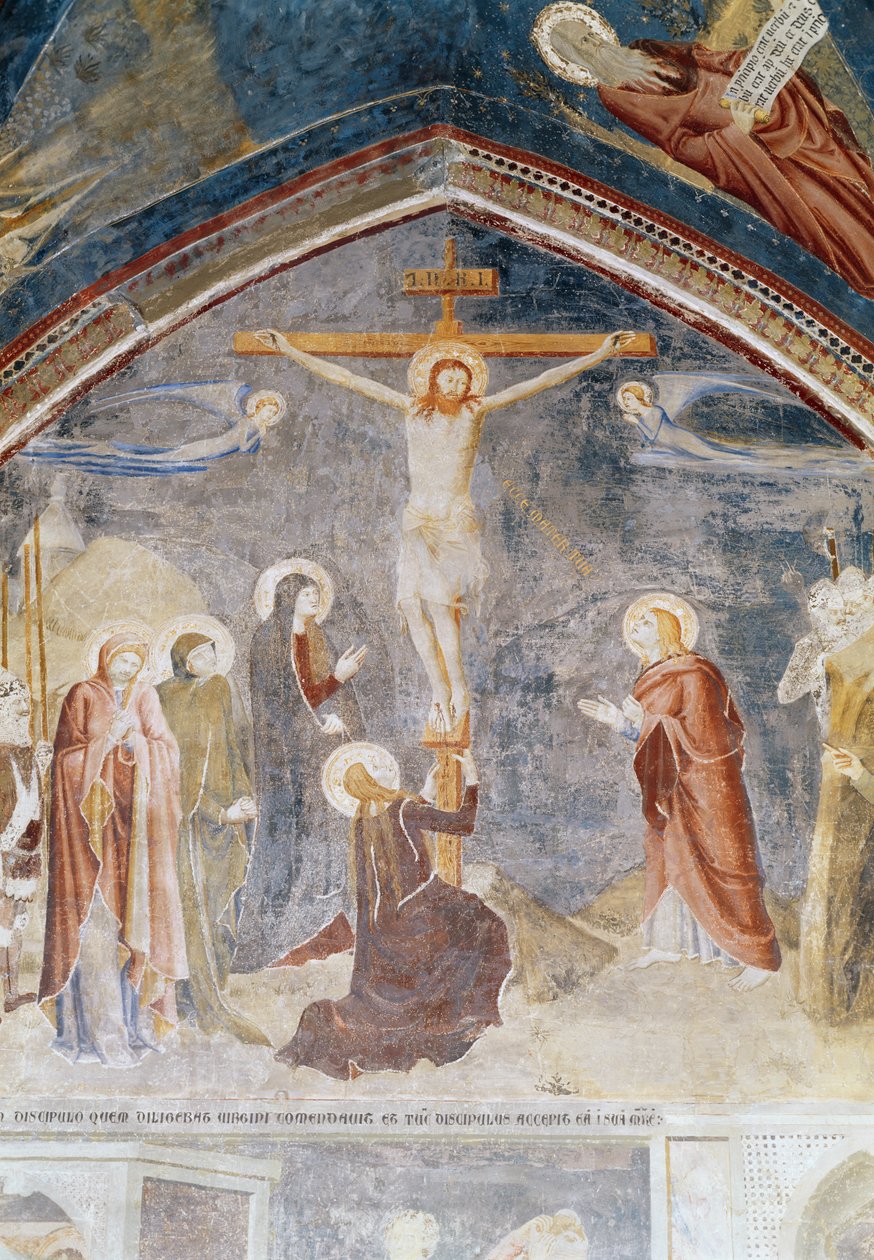 La Crucifixion, (détail) du centre, de la chapelle de Saint-Jean, 1347 - Matteo di Giovanetto da Viterbo