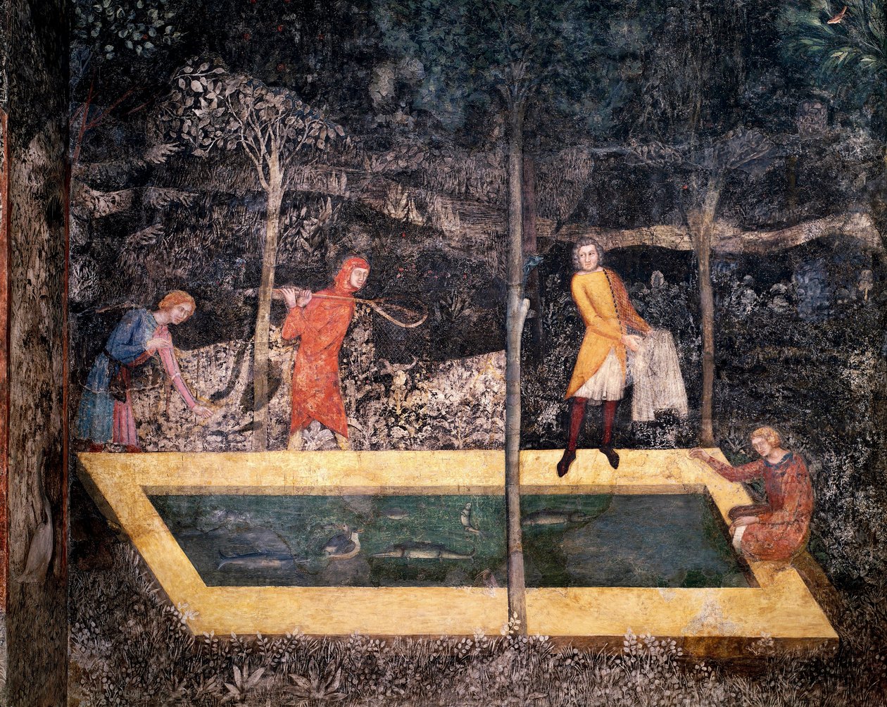 Scène de pêche près d