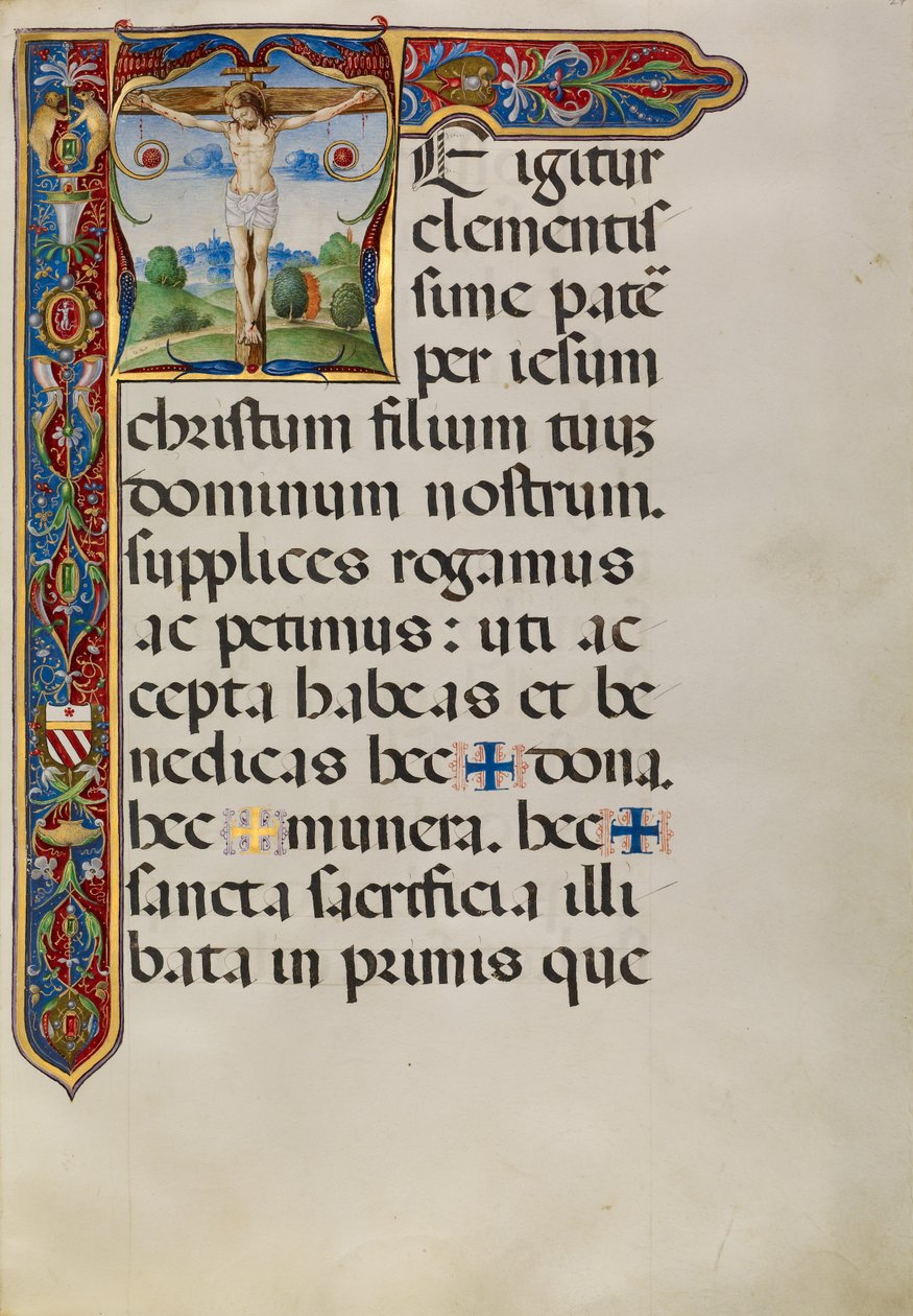 Initial T : La crucifixion - Matteo da Milano