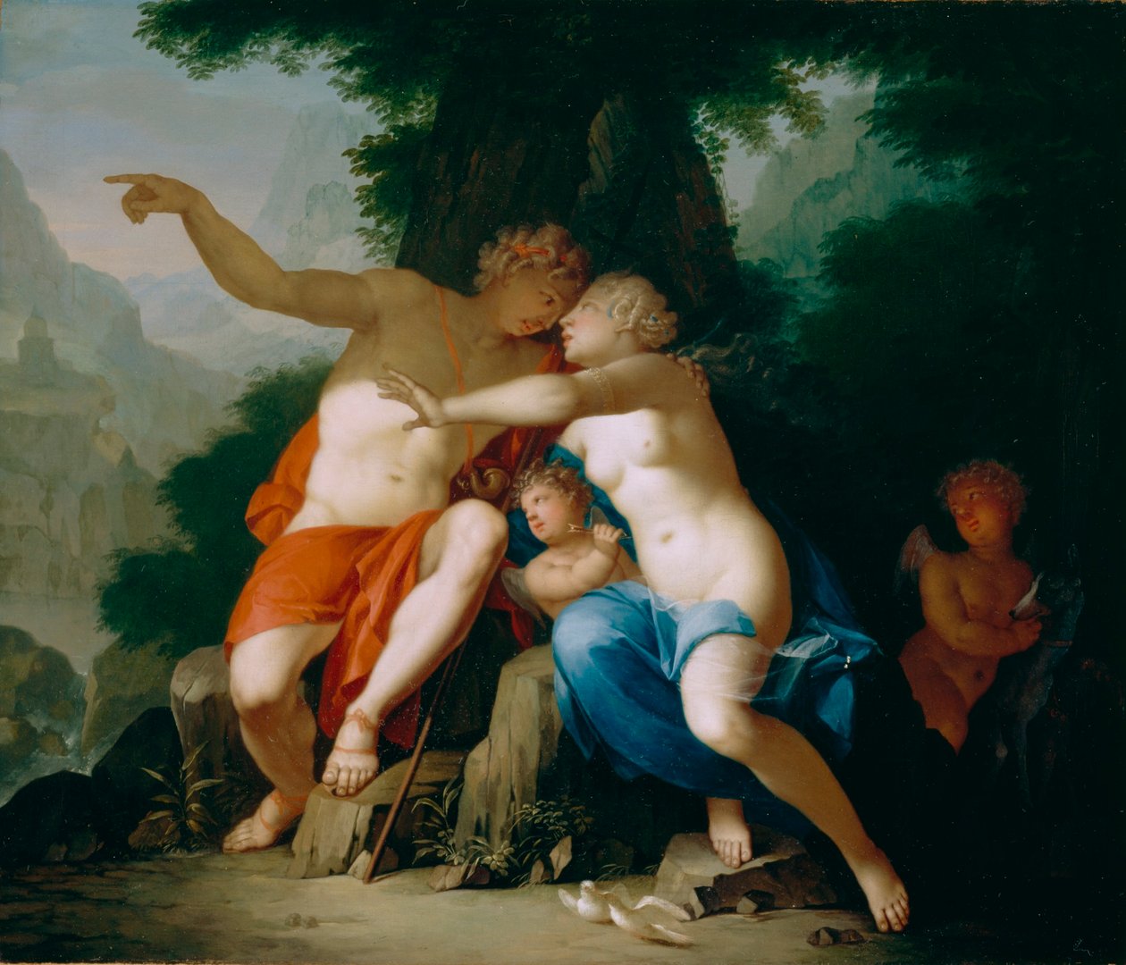 Vénus et Adonis - Mattheus Terwesten