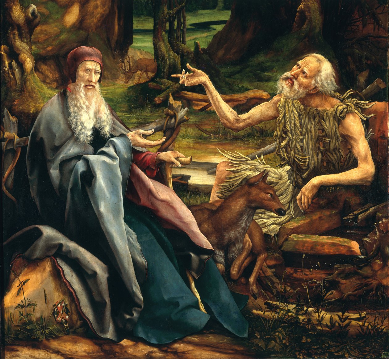 Saint Antoine et Saint Paul (détail) - Matthias Grünewald