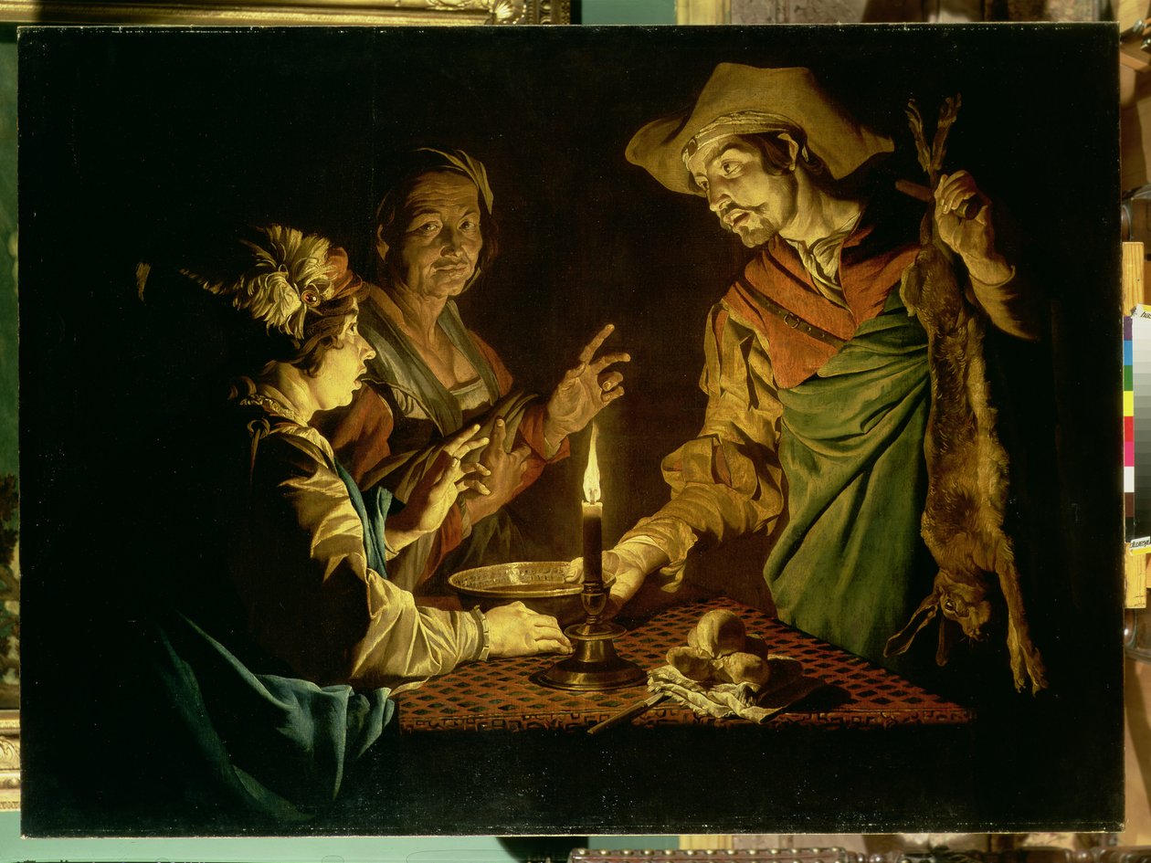 Ésaü et Jacob, années 1640 - Matthias Stomer