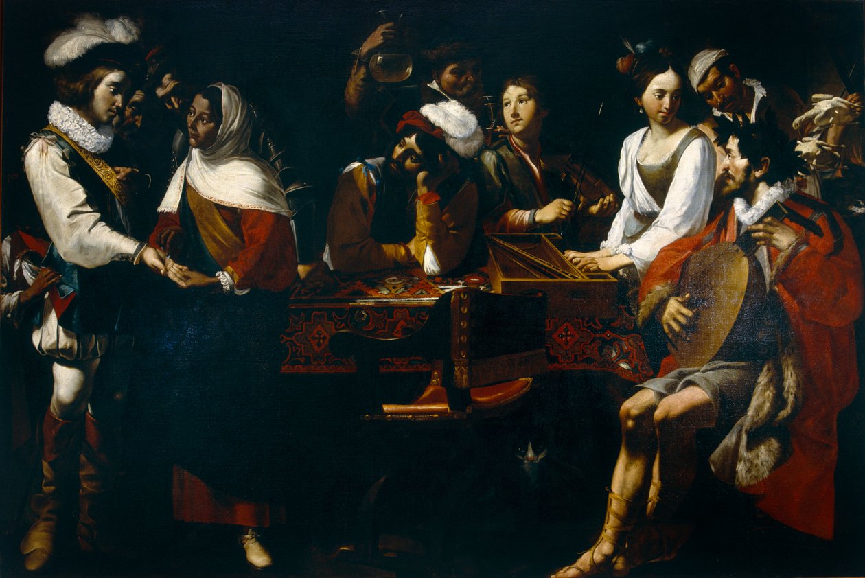 Tasso à la cour de Ferrare (ou Allégorie des cinq sens), vers 1630-90 - Mattia Preti