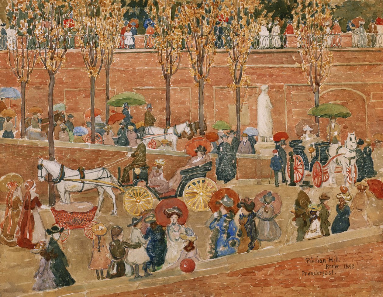Colline du Pincio, Rome - Maurice Brazil Prendergast