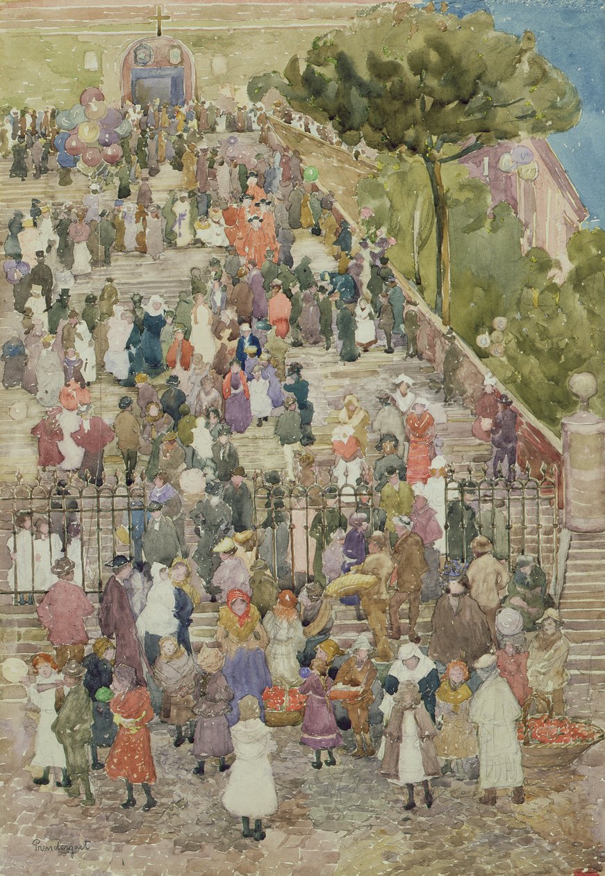 Marches de Santa Maria Aracoeli, Rome, c.1898-99 - Maurice Brazil Prendergast