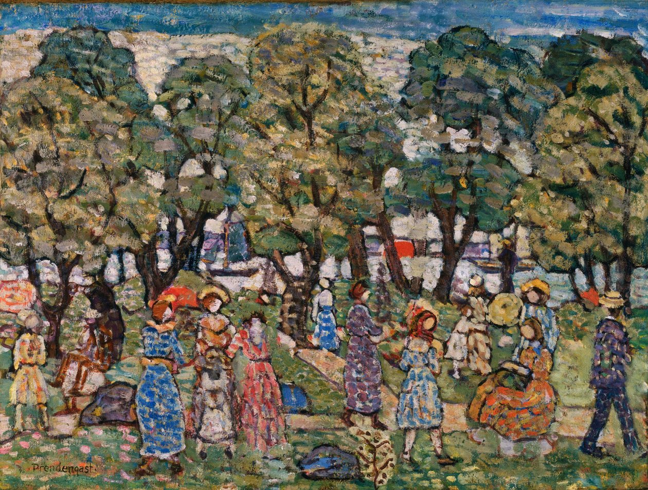 Sous les arbres - Maurice Brazil Prendergast