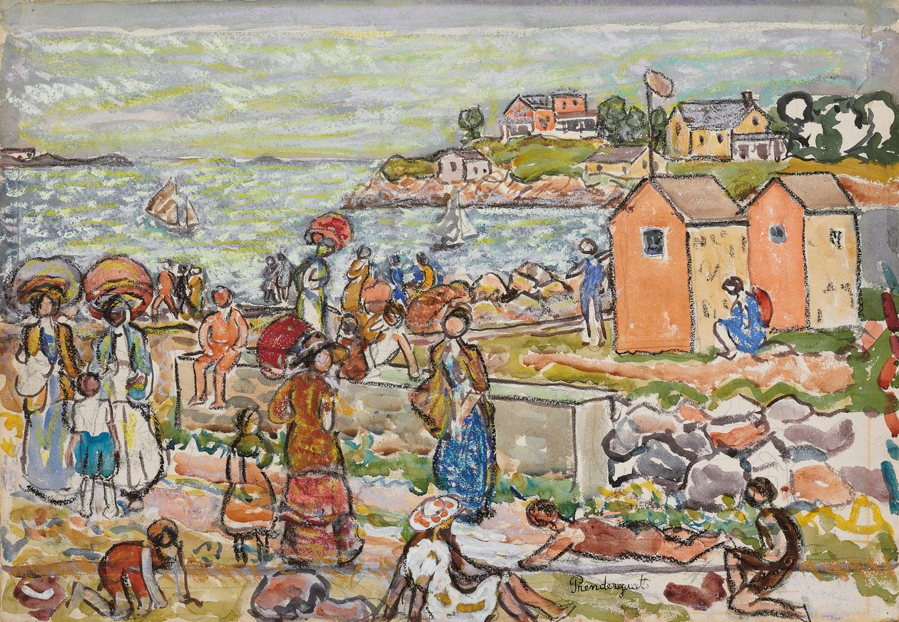 Baigneurs et promeneurs, c.1919 - Maurice Brazil Prendergast