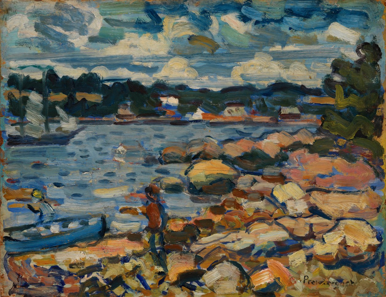 Brooksville, Maine (Rivière et rochers) - Maurice Brazil Prendergast
