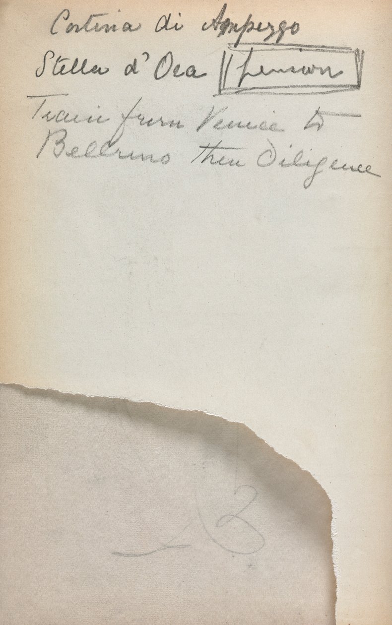 Carnet de croquis italien : Notes page 3, 1898-1899 - Maurice Brazil Prendergast