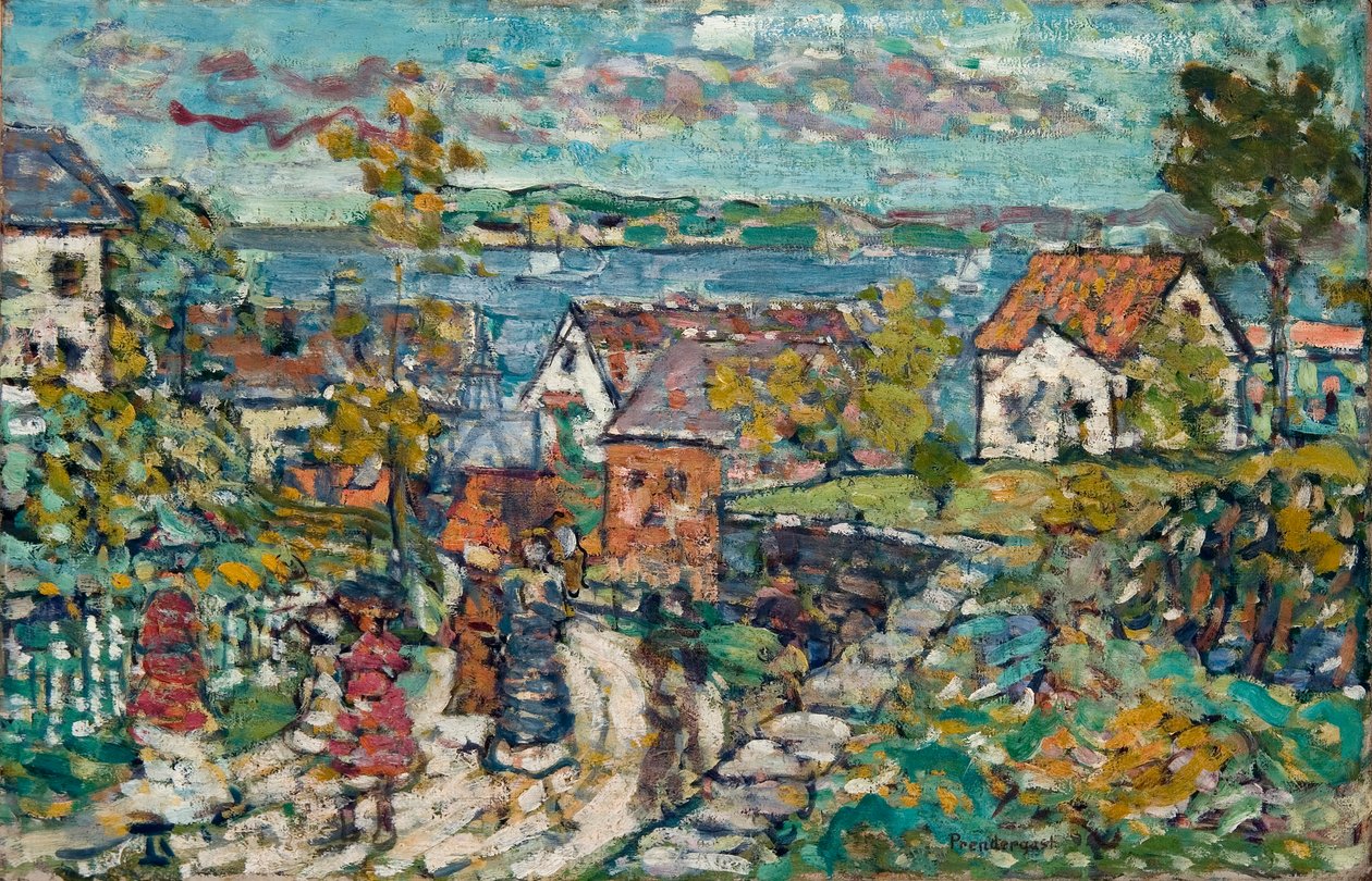 Paysage (Route et ville) - Maurice Brazil Prendergast