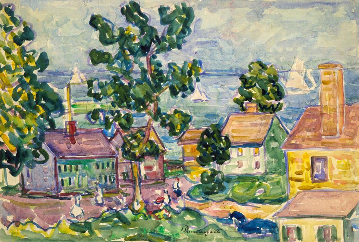 Village côtier de la Nouvelle-Angleterre - Maurice Brazil Prendergast