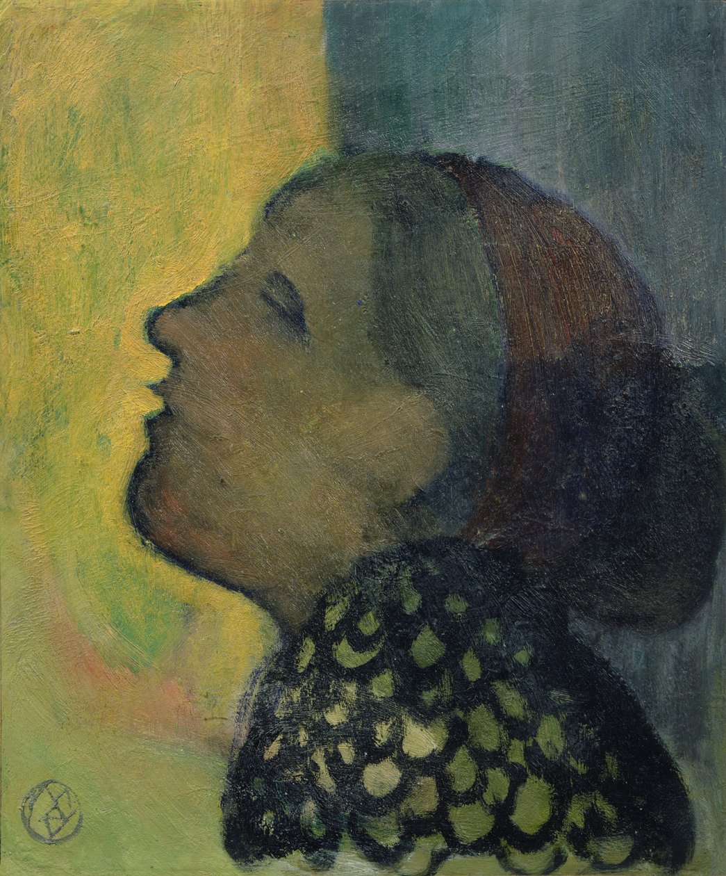 Tête levée de profil, c.1890 - Maurice Denis