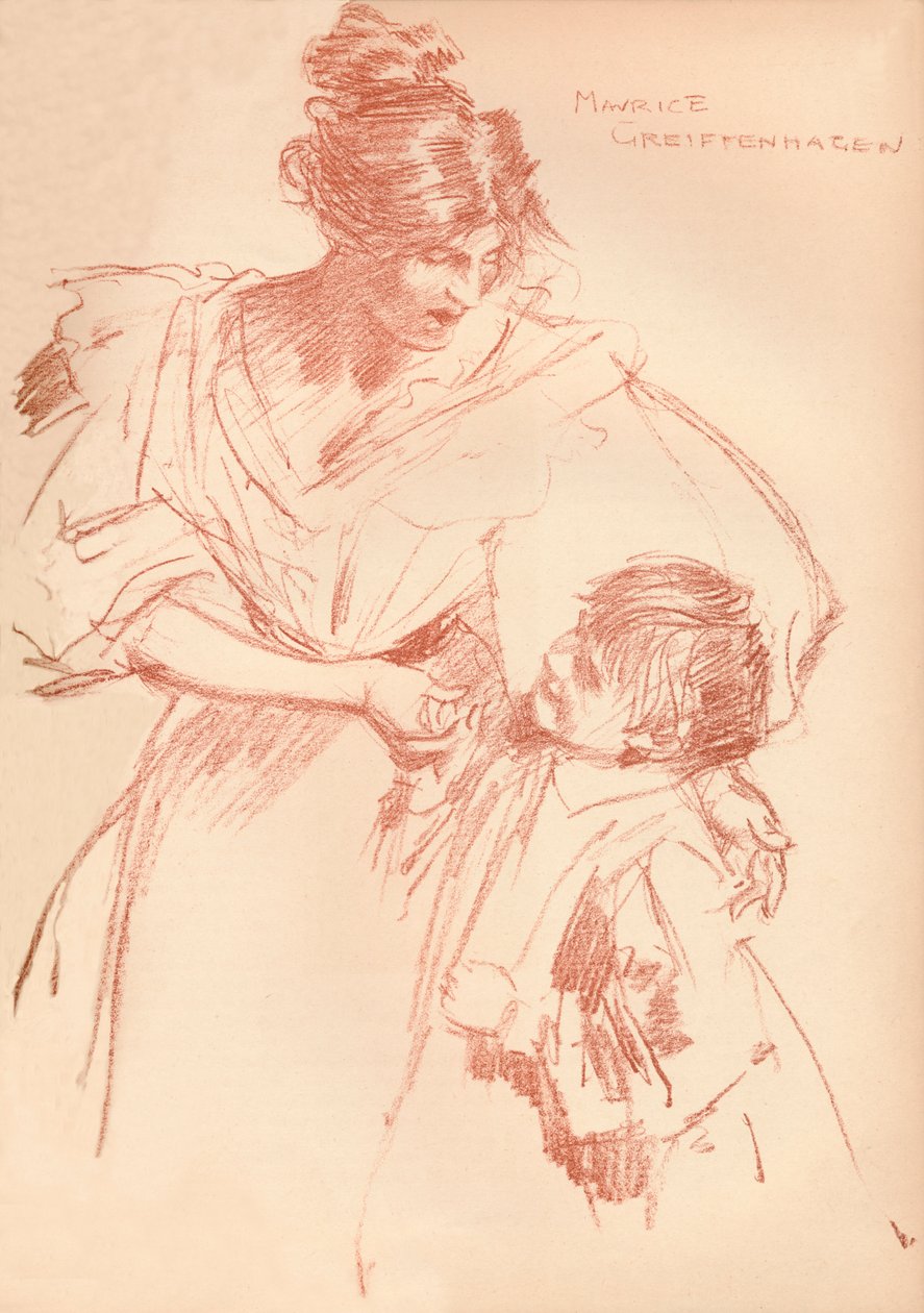 Mère et enfant - Maurice Greiffenhagen