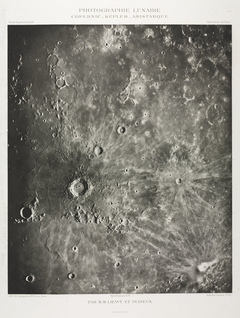 Photographie lunaire : Copernic-Képler-Aristarique - Maurice Loewy