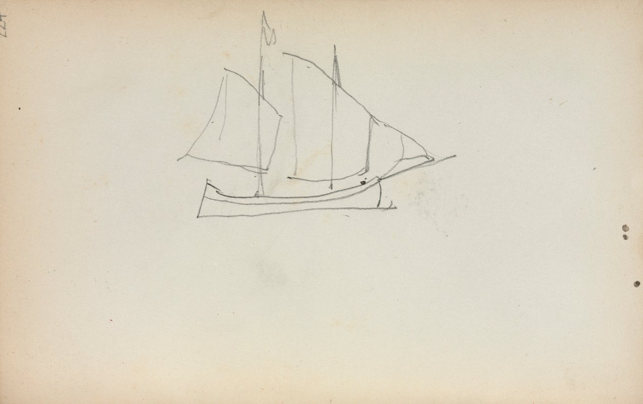 Carnet de croquis italien : Voilier (page 224) - Maurice Prendergast