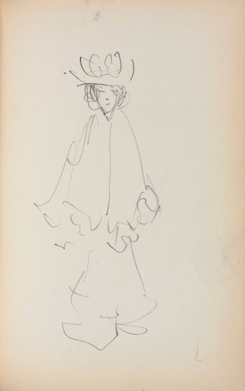 Carnet de croquis italien : Femme debout (page 147) - Maurice Prendergast
