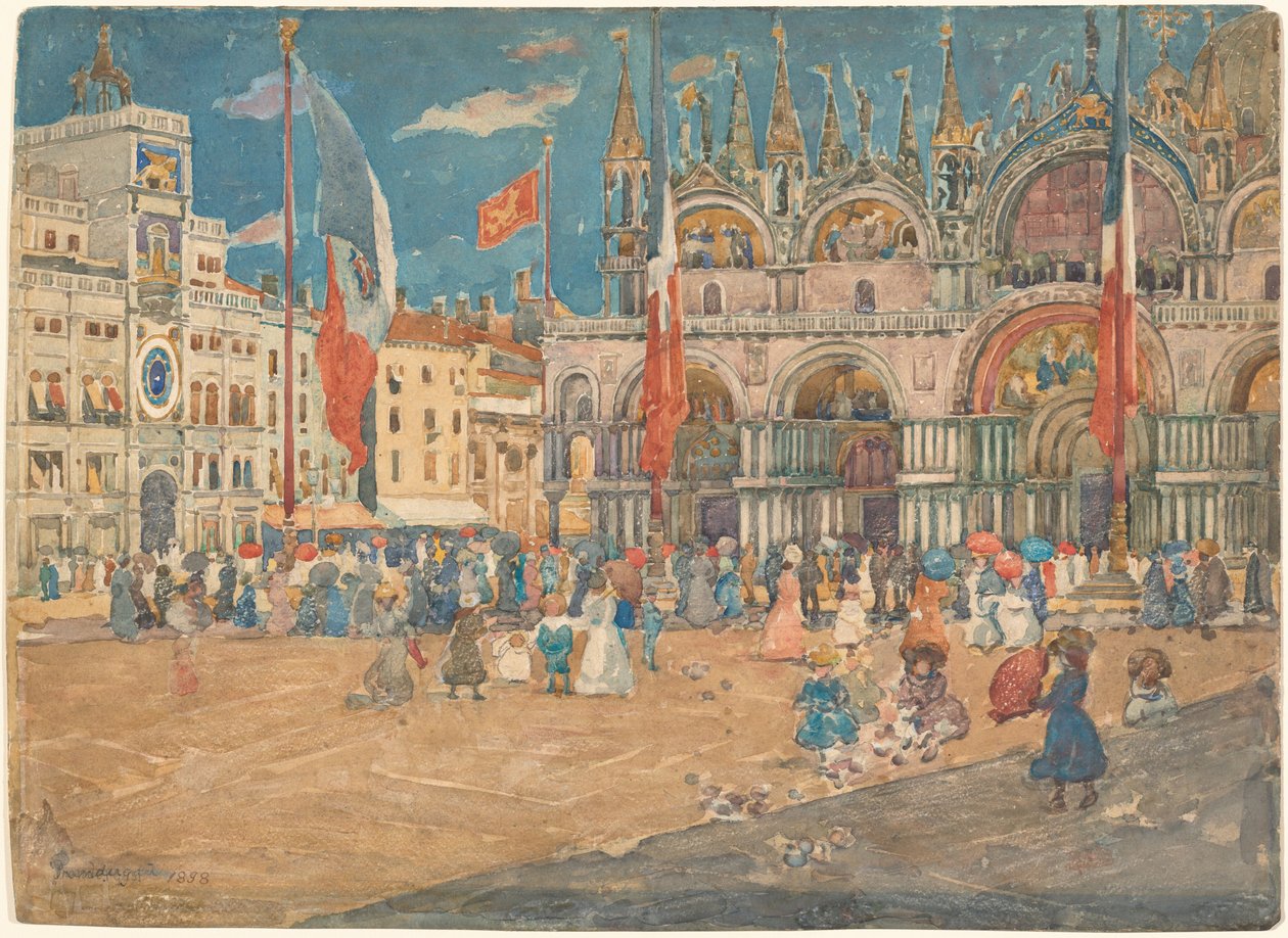 Piazza San Marco - Maurice Brazil Prendergast
