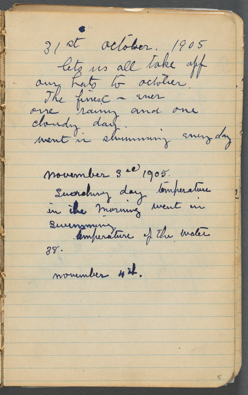 Carnet de croquis, page 005 : Notes - Maurice Prendergast