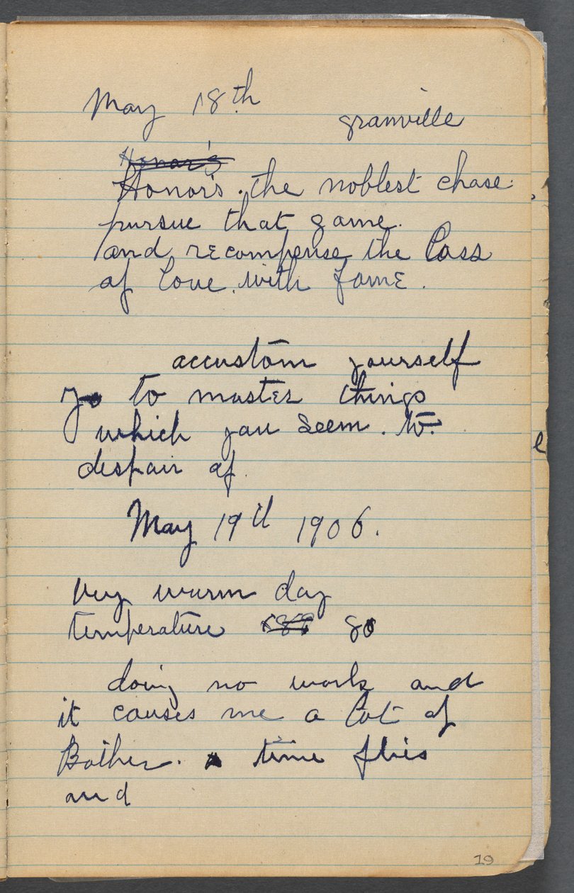 Carnet de croquis, page 019 : Notes - Maurice Prendergast