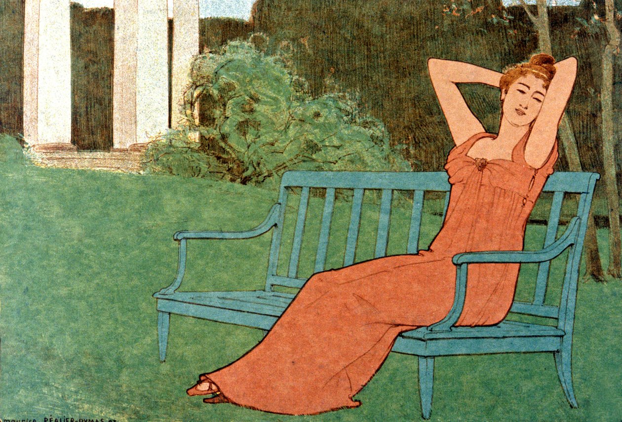 Femme dans un jardin - Maurice Realier Dumas