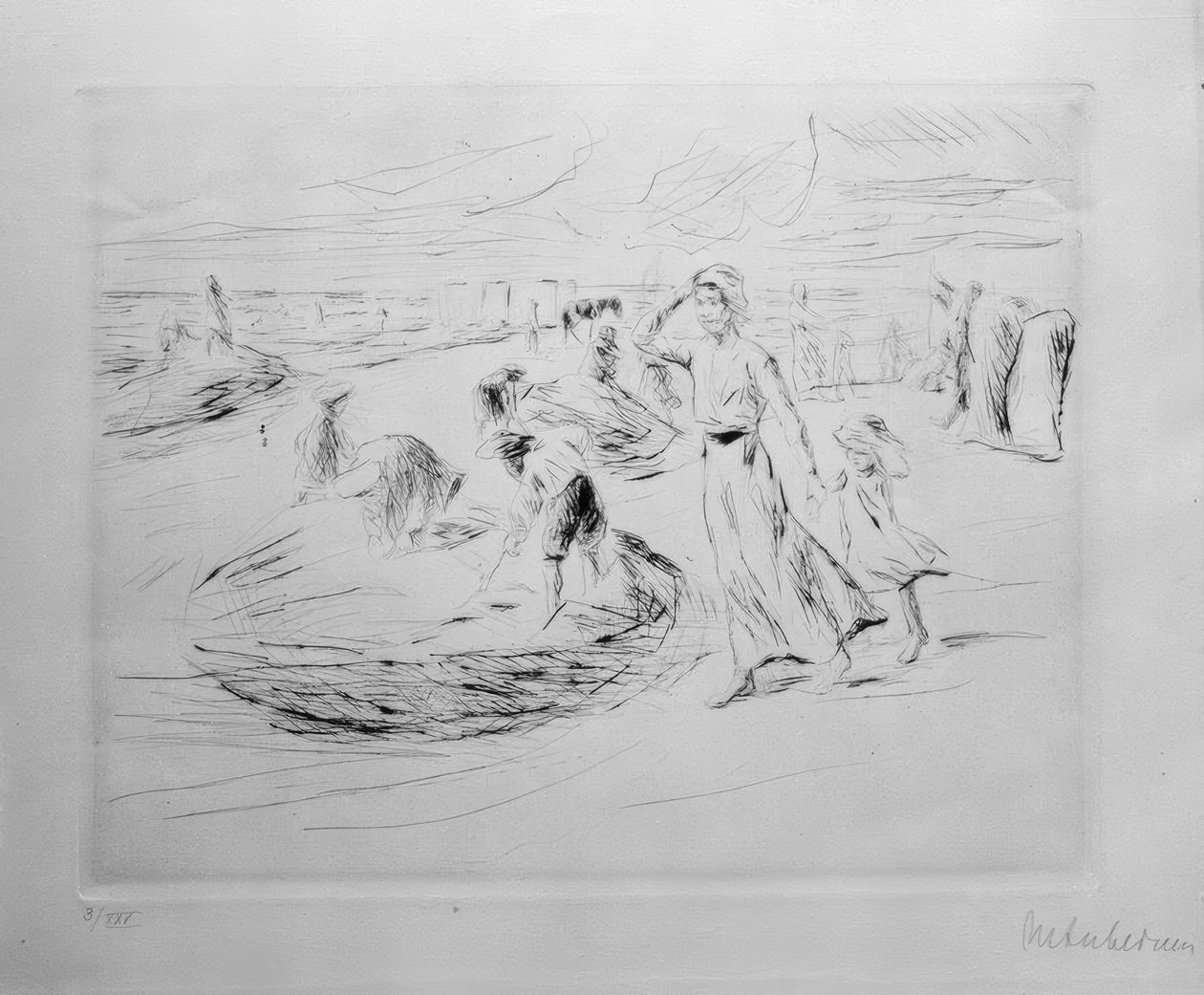 Sur la plage - Max Liebermann