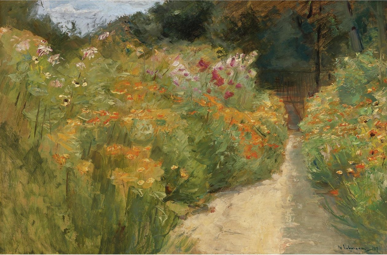 Massifs de fleurs dans le jardin de Wannsee - Max Liebermann