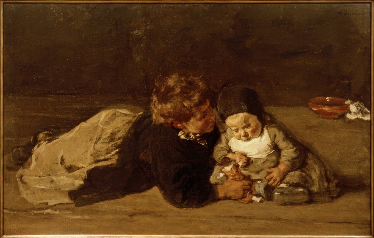 Frères et sœurs - Enfants jouant - Max Liebermann