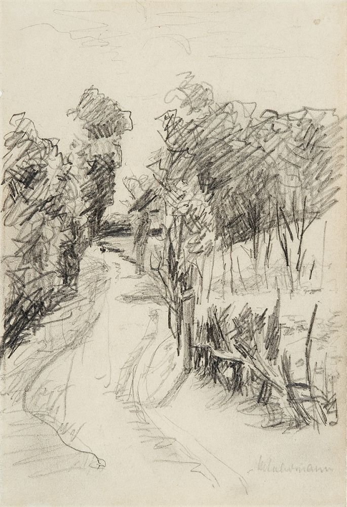 Paysage hollandais avec chemin - Max Liebermann