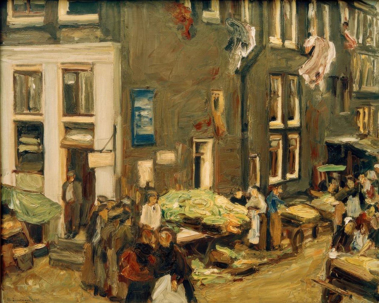 Rue des Juifs à Amsterdam (Uilenburgersteeg coin Jodenbreestraat) - Max Liebermann