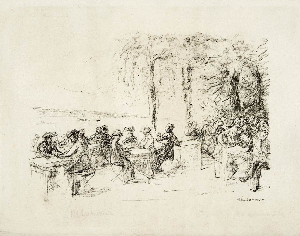 Jardin de café sur la Havel - Max Liebermann
