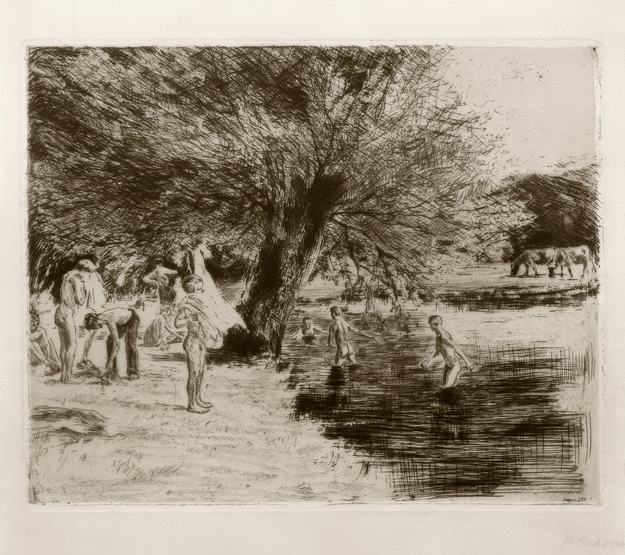M.Liebermann, Garçons se baignant - Max Liebermann