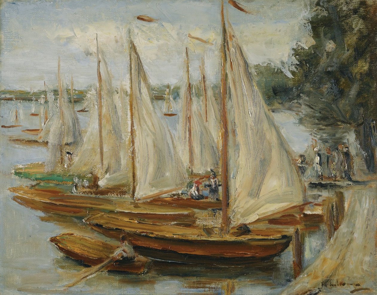 Voiliers sur le Wannsee - Max Liebermann