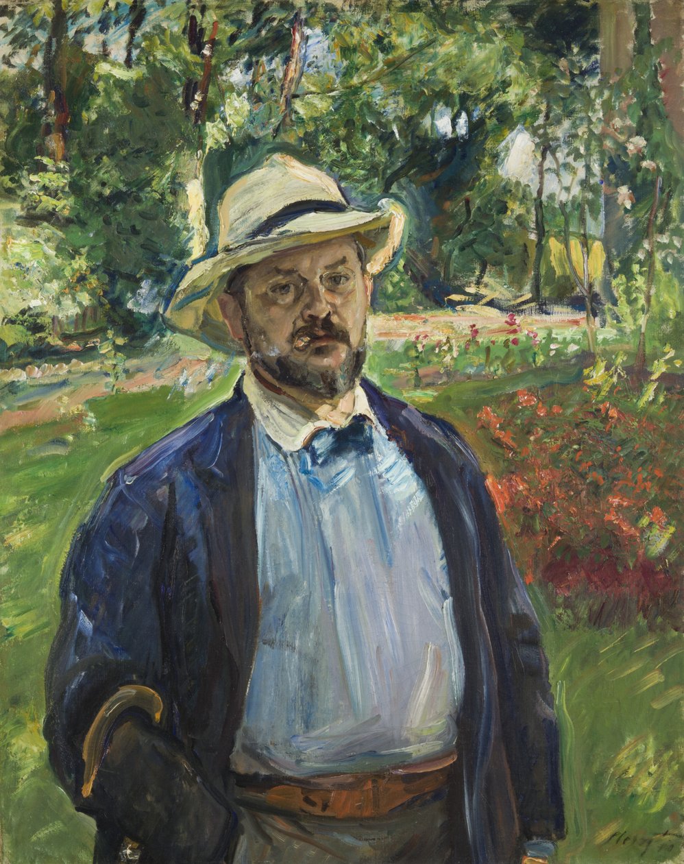 Autoportrait dans le jardin à Godramstein, 1910 - Max Slevogt