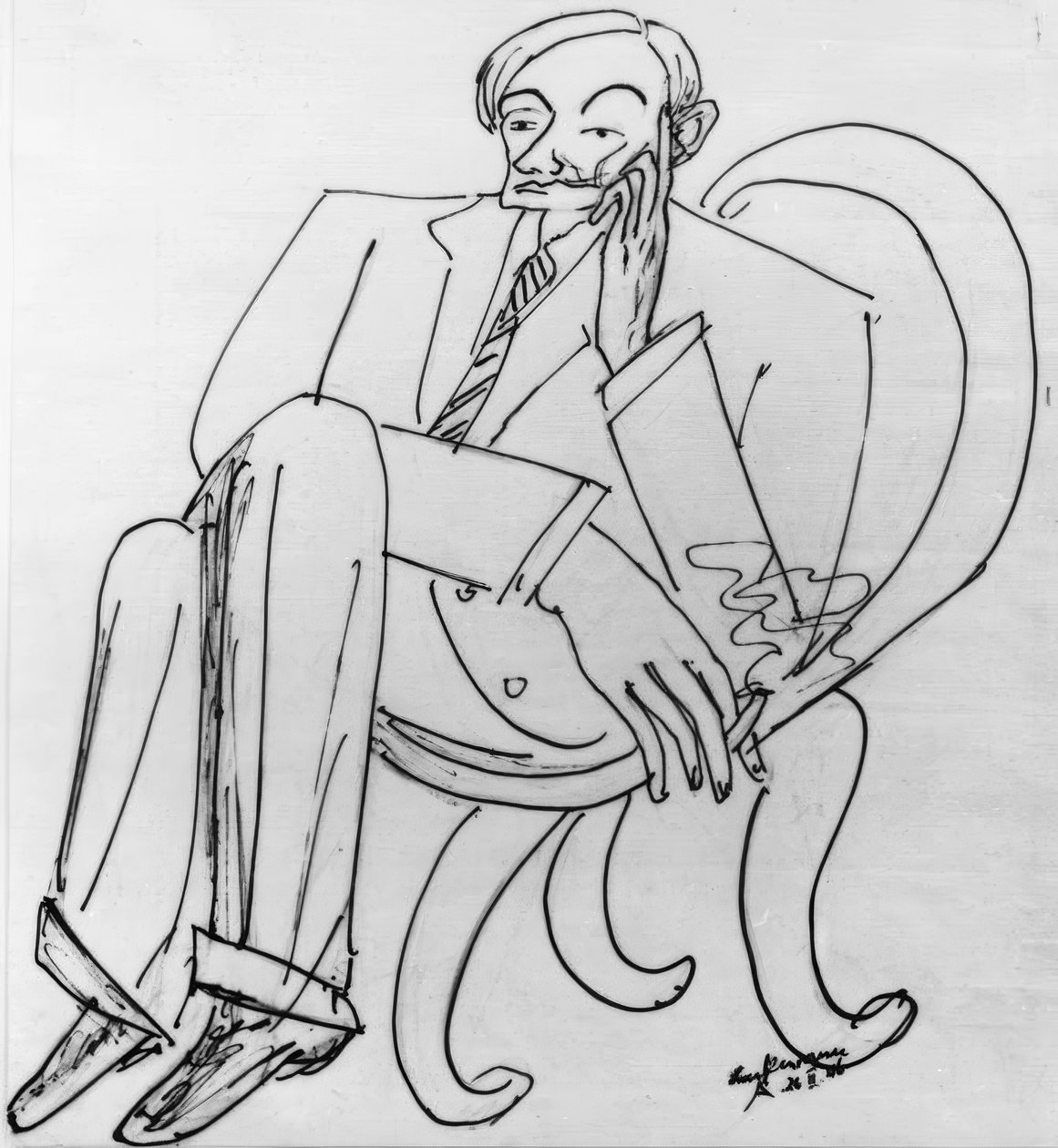Portrait de Friedrich Vordemberge-Gildewart - Max Beckmann