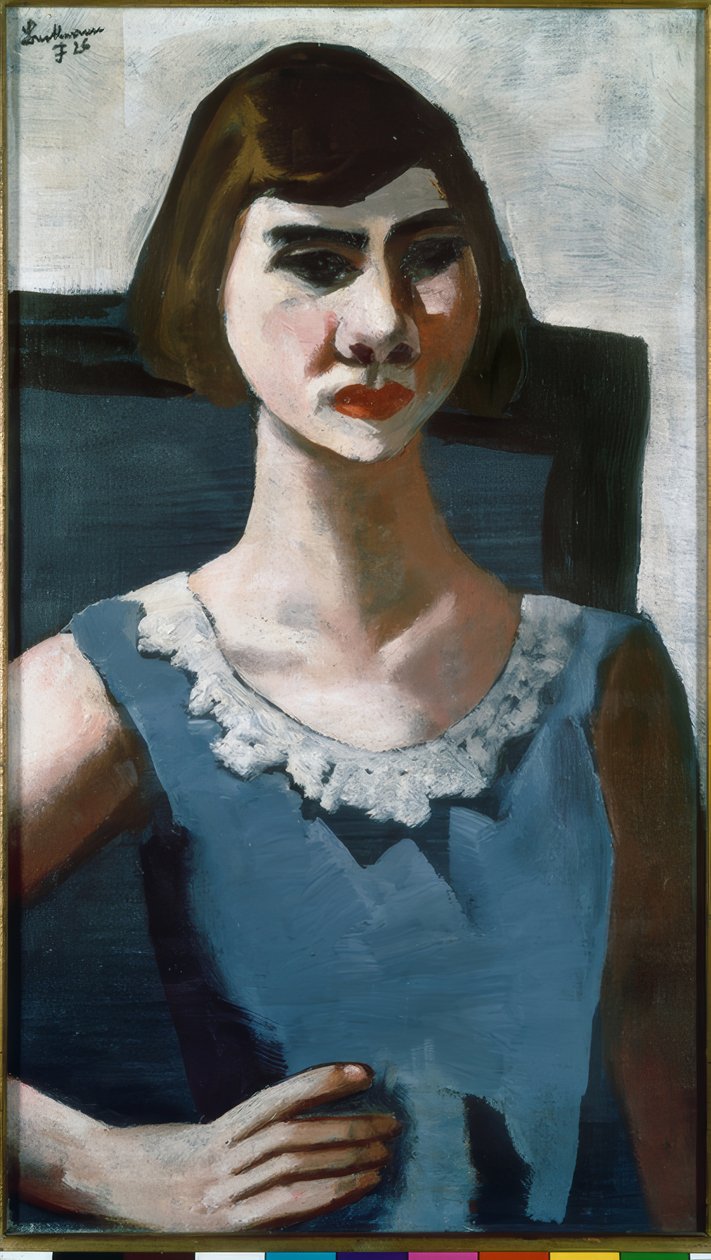 Portrait de Quappi en bleu - Max Beckmann