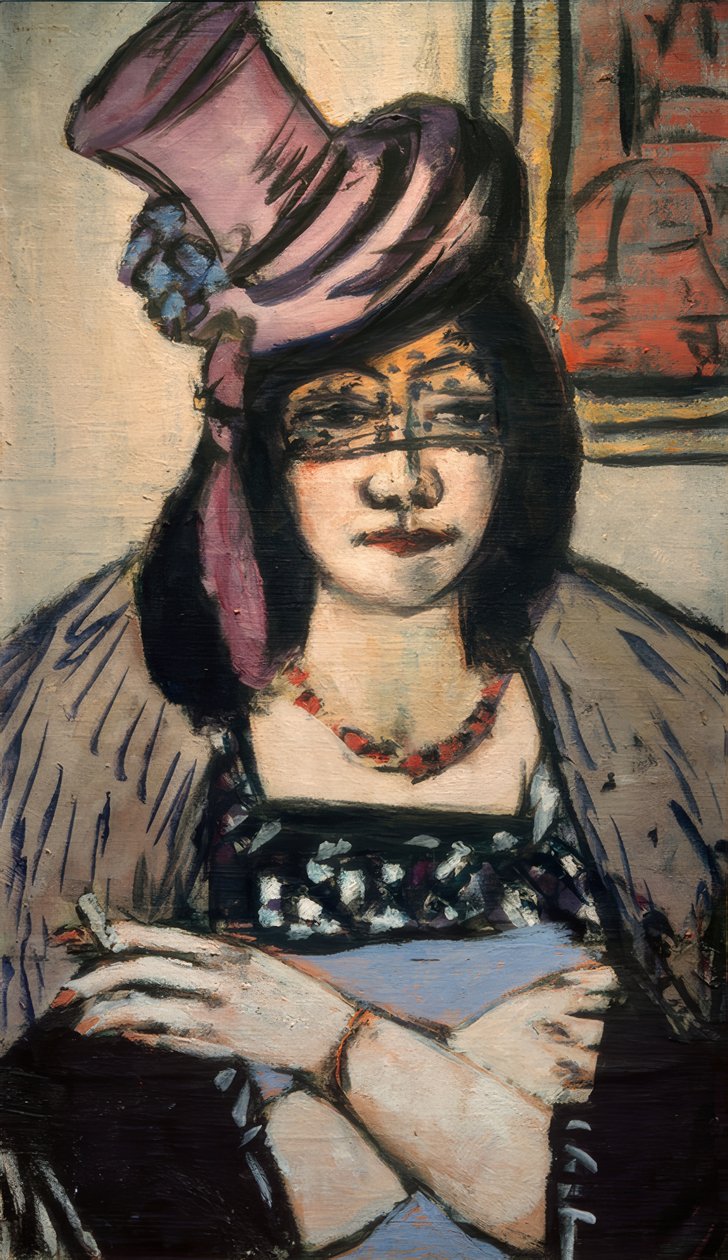Dame avec chapeau et voile - Max Beckmann